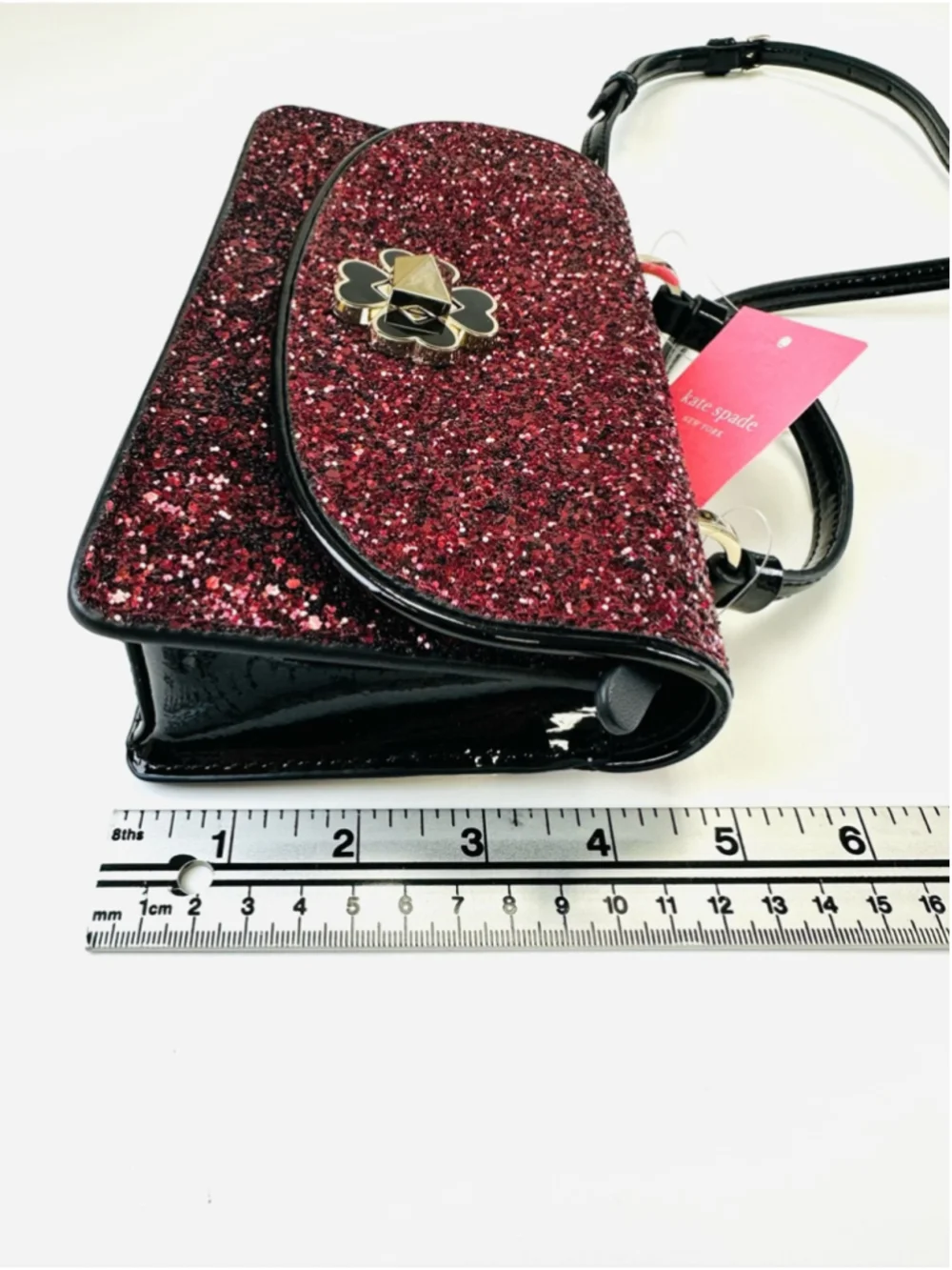 kate spade Odette Pink Glitter Mini Top Handle Crossbody Bag NWT